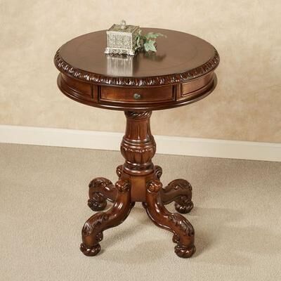 Touch of Class Cortona Pedestal Table Autumn Cherry , Autumn Cherry