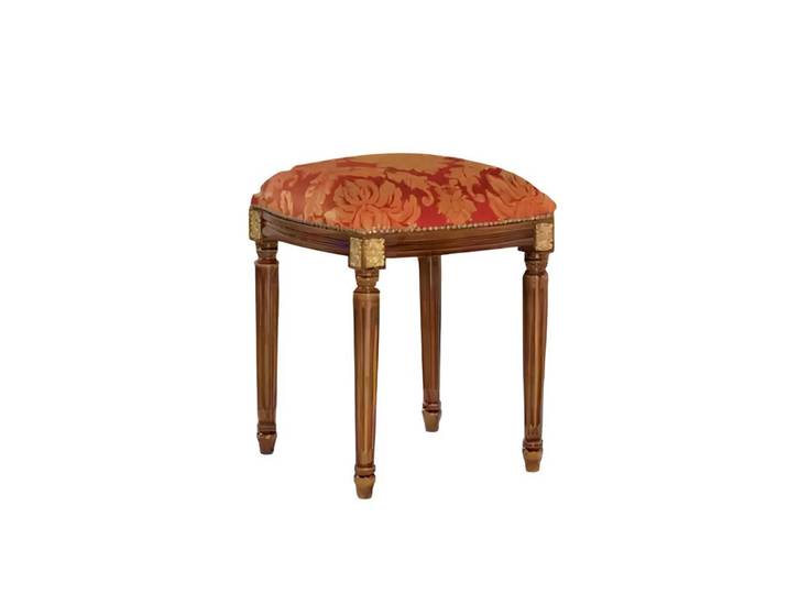 Xlmoebel Hocker Designer Hocker mit gepolstertem Textil-Sitz in neutralen Farben (Hocker, 1 St., Hocker), Hergestellt in Europa