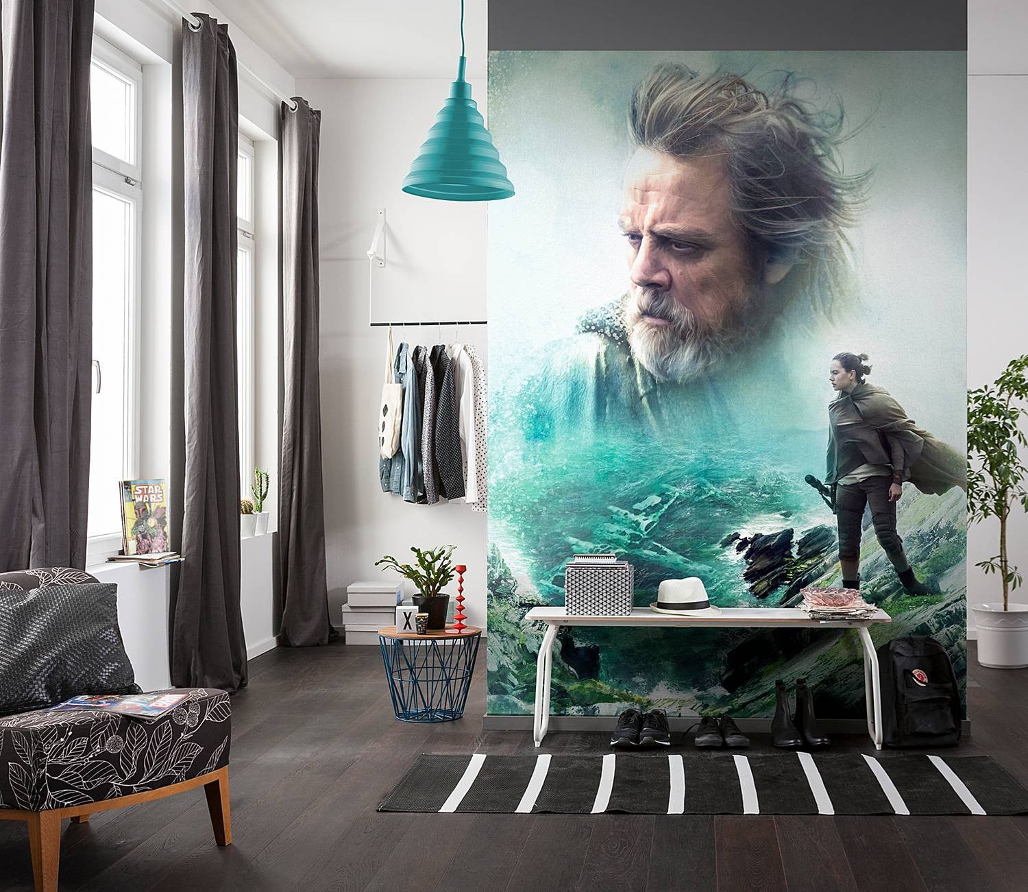 home24 Fotobehang Star Wars The Last Jedi meerdere kleuren B: 184 cm, H: 254 cm