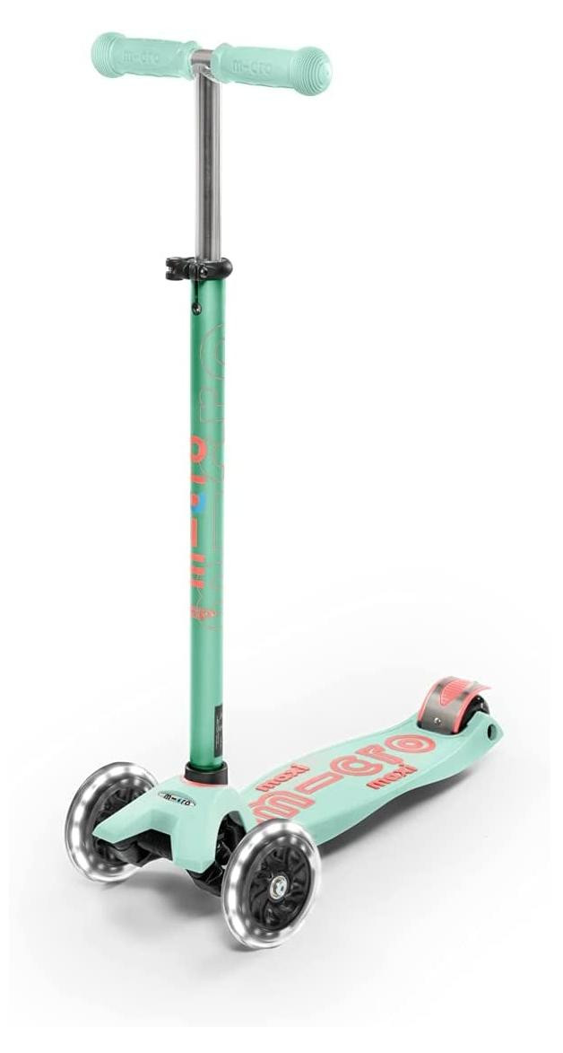 Micro Scooter Maxi Deluxe LED Mint - Kinderscooter met LED-wielen en verstelbaar stuur