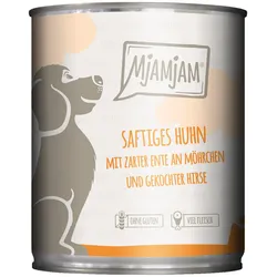 MjAMjAM saftiges Huhn mit zarter Ente an Möhrchen und gekochter Hirse 6x800 g