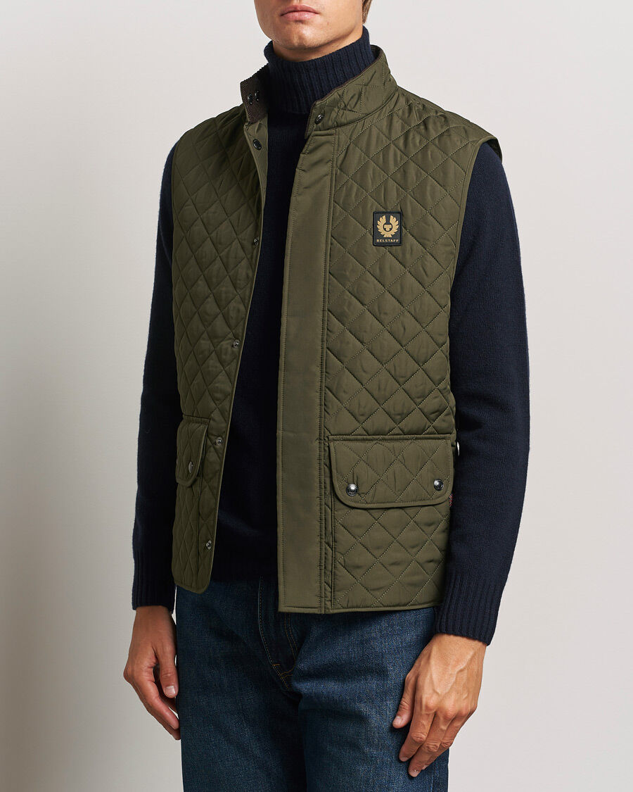 Belstaff Icon Gilet Faded Olive men 48 Grøn
