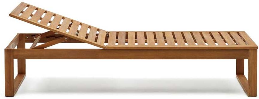 Pharao24.de Gartenmöbel Liege aus Akazie Massivholz 196 cm lang - 74 cm breit