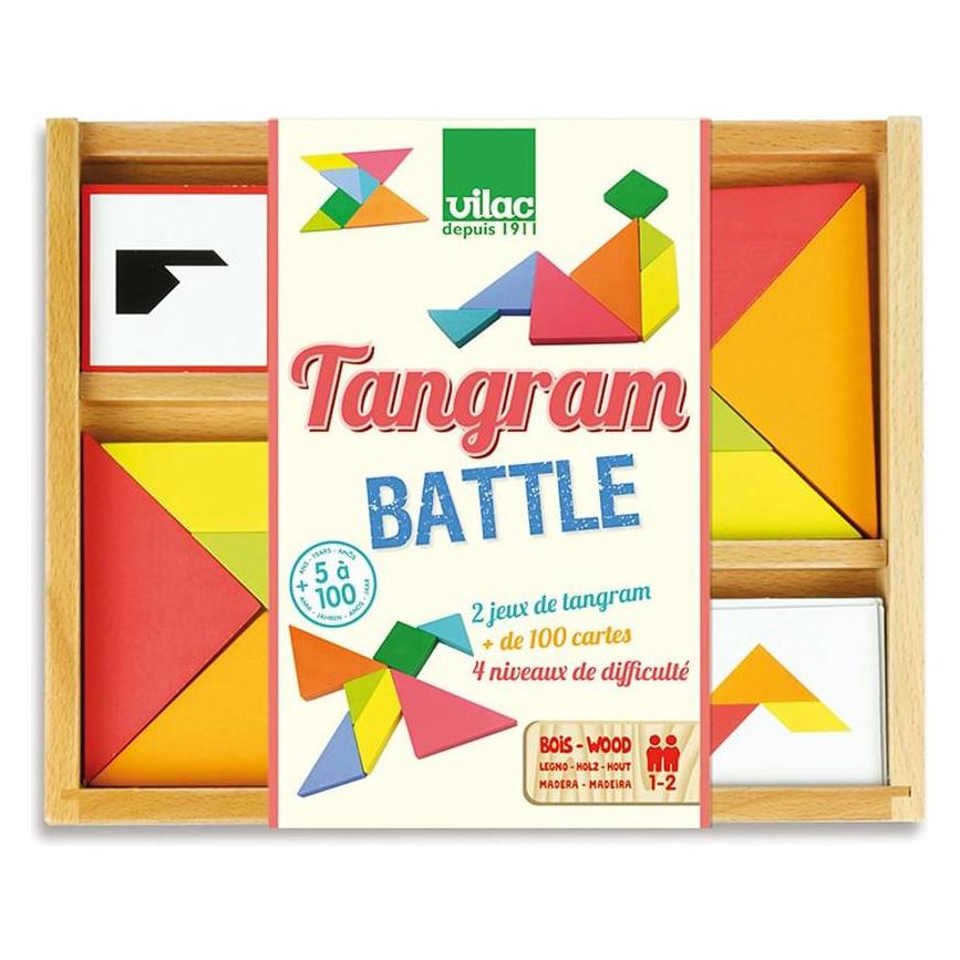 Vilac Tangram Battle (Deutsch, Englisch, Französisch, Italienisch, Niederländisch, Portugiesisch, Spanisch, 1 - 2 Spieler) (83.6061)