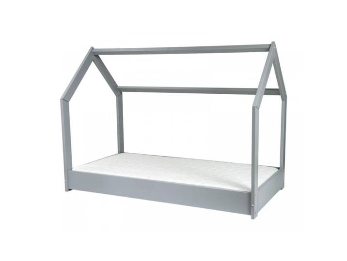 Ensemble matelas ECO+Lit maison cabane 160x80cm gris