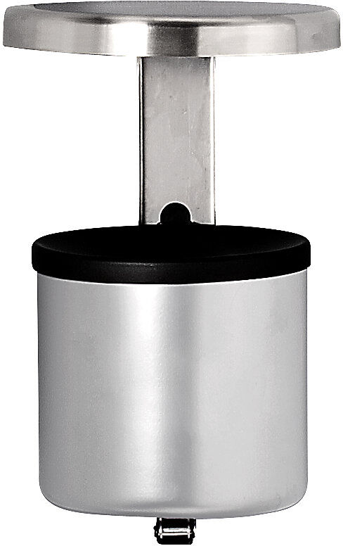 kaiserkraft Sicherheits-Wandascher mit Dach, 2,25 l, Höhe 285 mm, neusilber, Stahlblech