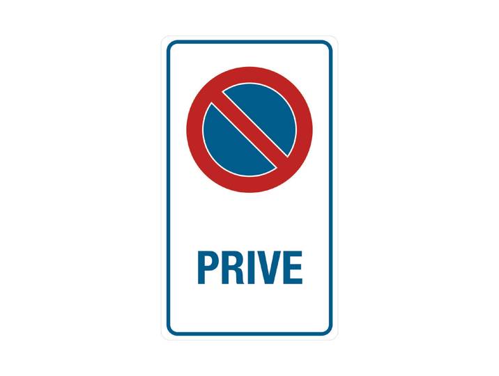 Schild Privée + Symbol 33 × 19 × 0.1 cm