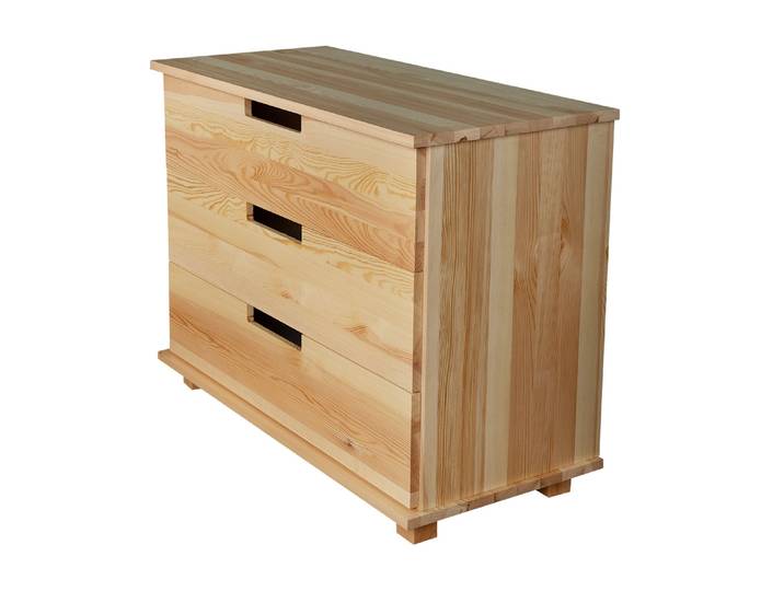 Kommode Kiefer massiv Vollholz natur 002 - Abmessung 80 x 100 x 47 cm (H x B x T)