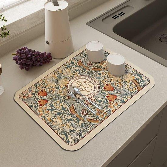 Siliconen kraanorganizer afvoerloze opbergbak beige 40 x 30 cm