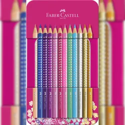 FABER-CASTELL Faber Castell Buntstift Sparkle 3,8 mm 12er Metalletui