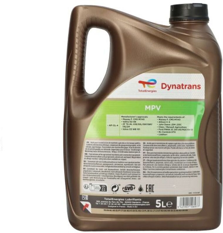 Vaihteistoöljy Totalenergies 2213688 Dynatrans Mpv Gl-4 5l