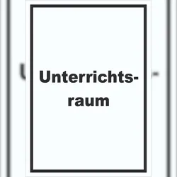 HB-Druck Unterrichtsraum Schild mit Text Schule Schulung hochkant A4 (210x297mm)