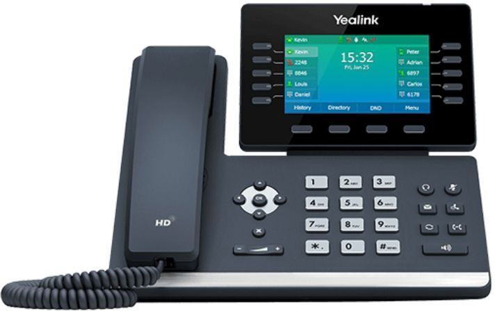 Yealink T54W reconditionné Téléphone de bureau IP professionnel avec 16 comptes SIP, écran couleur de 4,3″, Bluetooth, Wi-Fi et USB 2.0.