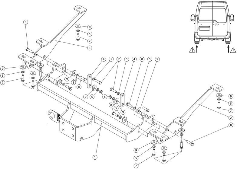 Attelage Renault Master III Propulsion (02/10-12/23) Standard + faisceau universel 7 broches + boitier électronique