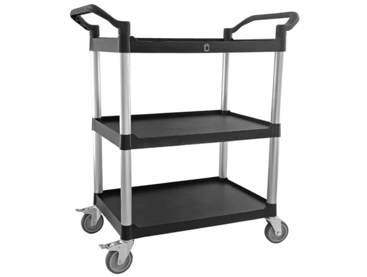 METRO Professional Servierwagen GPT1003, Polypropylen/Aluminio, 44 x 68.5 x 25 cm, schwarz
