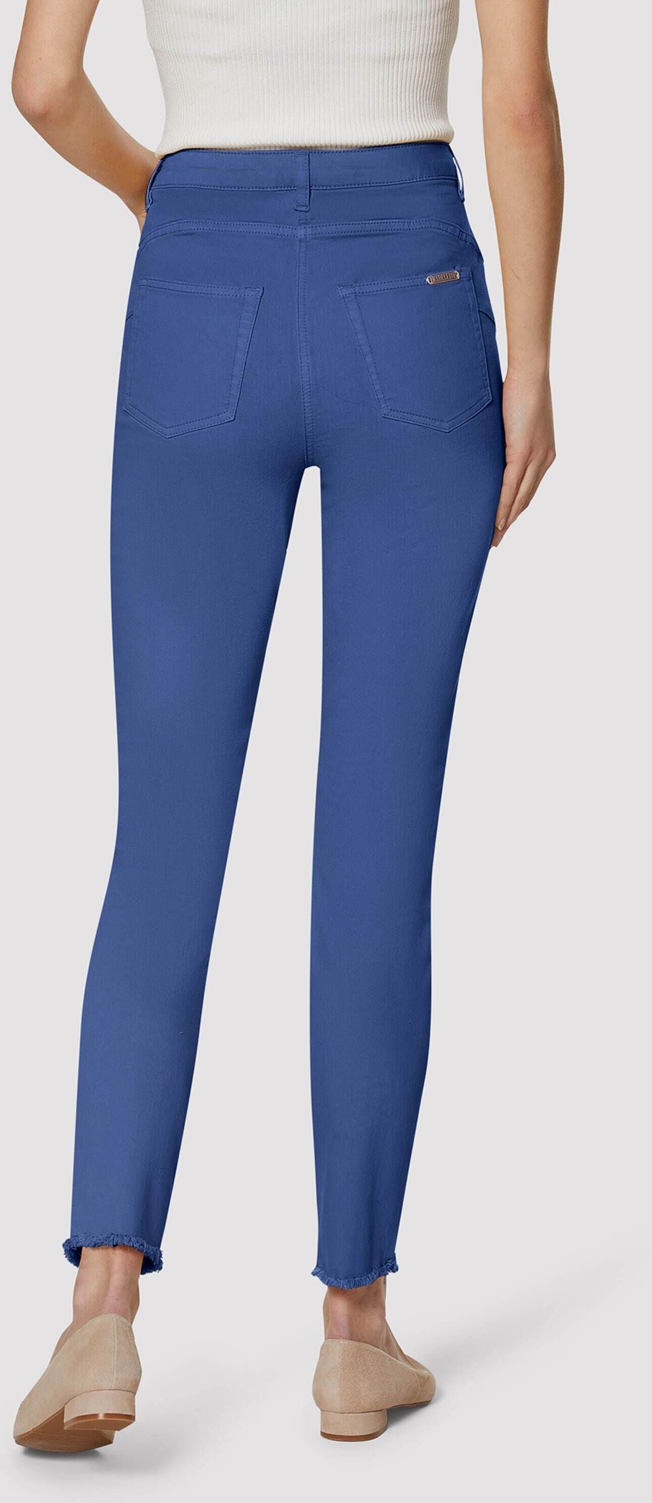 MADELEINE "Jeans Mid Waist Skinny-Hose mit Fransen" mit Fransensaum