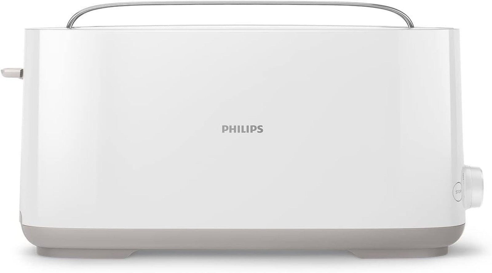 Philips HD2590/00 Toaster met 2 slots, instelbare thermostaat en opwarm- en ontdooifunctie, Wit