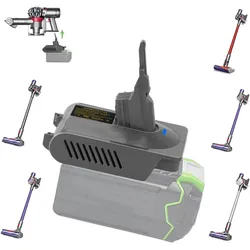 LKD Greenworks 40V Akku-Adapter für Dyson V7 V8, Staubsauger Zubehör