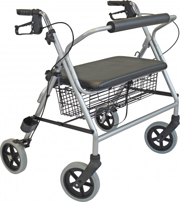 R225 XL - SB 60Rollator für Schwergewicht, Farbe silber
