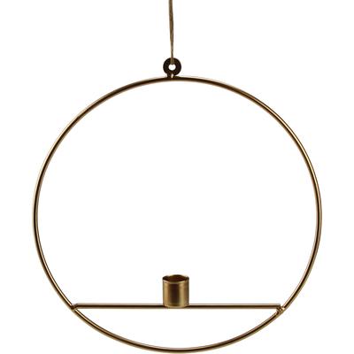Kerzenhalter AM DESIGN "Weihnachtsdeko", gold (goldfarben), B:2,4cm H:27cm, Metall, Kerzenhalter, Kerzenhalter, aus Metall, Höhe ca. 27 cm