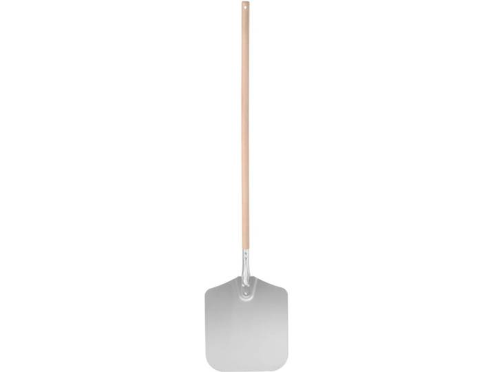 HENDI Vierkante pizzaschep – lange houten handgreep – hittebestendig aluminium – 305x1320 mm