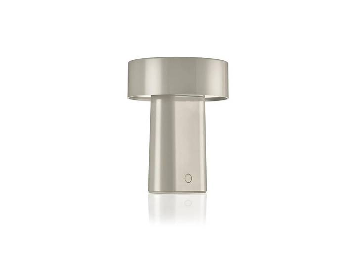 ZONE DENMARK Tischleuchte Oblong , beige (silberfarben), 1, Ø 14cm H: 18cm, 1 Stk., Leuchten, Tischleuchte