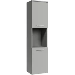 BADEZIMMERSCHRANK Montreal mit 2 Türen Grau Matt - 30 x 30 x 130 cm