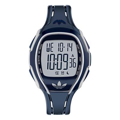 Digitaluhr ADIDAS ORIGINALS "Athletics One", blau (blau, blau), Armbanduhren, Herren, blau, Digitaluhr, Quarzuhr, Armbanduhr, Herrenuhr, digital, Monat, Tag, Wochentag, Timer