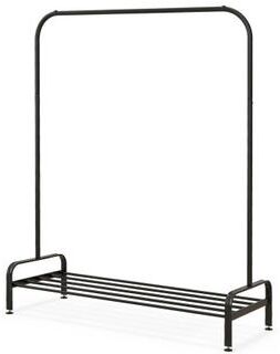 Costway Heavy Duty Clothes Stand Rack with Top Rod and Lower Storage Shelf