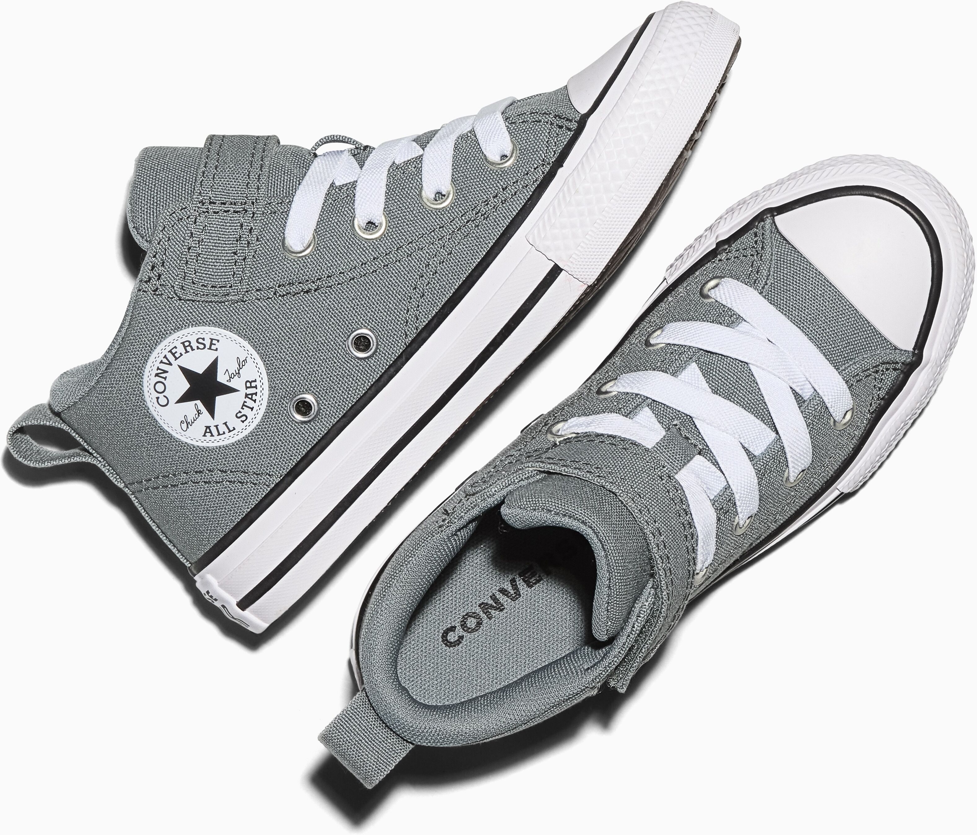 Sneaker CONVERSE "CHUCK TAYLOR ALL STAR MALDEN STREE", Jungen, Gr. 30, grau (mineral brew, weiß, schwarz), Textil, Schuhe Sneaker mineral brew, weiß, schwarz 30