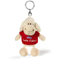 NICI 34038 - Plüschanhänger Schaf - Gute Fahrt (10cm)