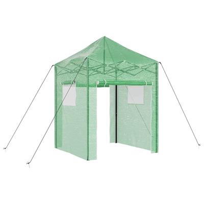 Helloshop26 - Rechteckiges Pop-up-Gewächshaus 200 x 200 x 300 cm faltbar modern grünes Eisen