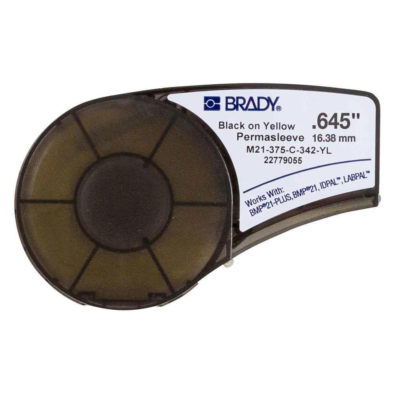 Brady M21-375-C-342-YL Druckeretikett Nicht klebendes Druckeretikett (16.40 mm) (M21-375-C-342-YL)