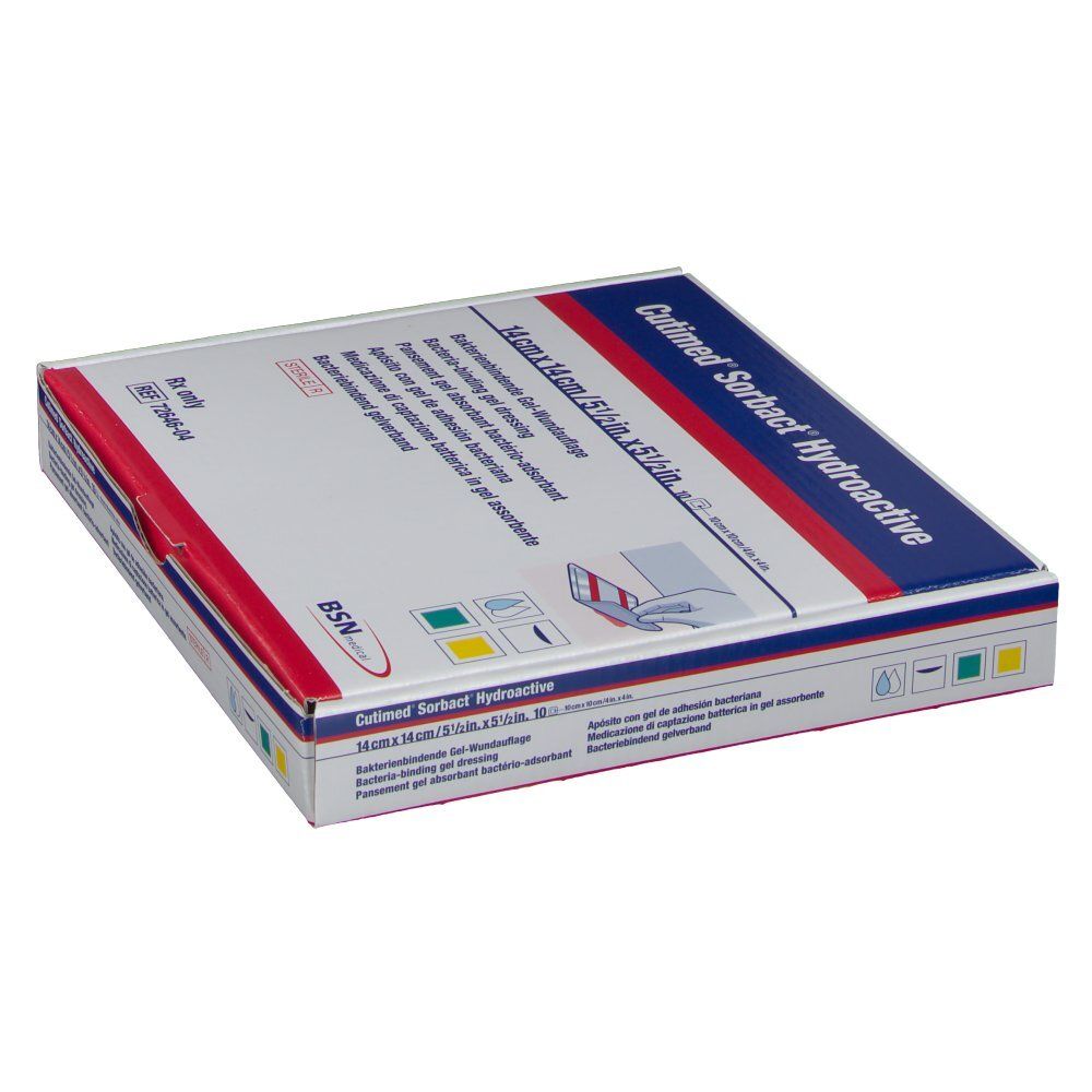Cutimed Sorbact Hydroactive Kompressen 14x14 cm 10 St