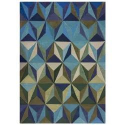 KADIMA DESIGN Wollteppich Geometrisch handgeschnitzt Robust 3D-Struktur | 120x170cm