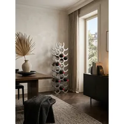 Weinregal Aluminium Modern Stil für 27 Flaschen stehend schmal 31x98x14cm