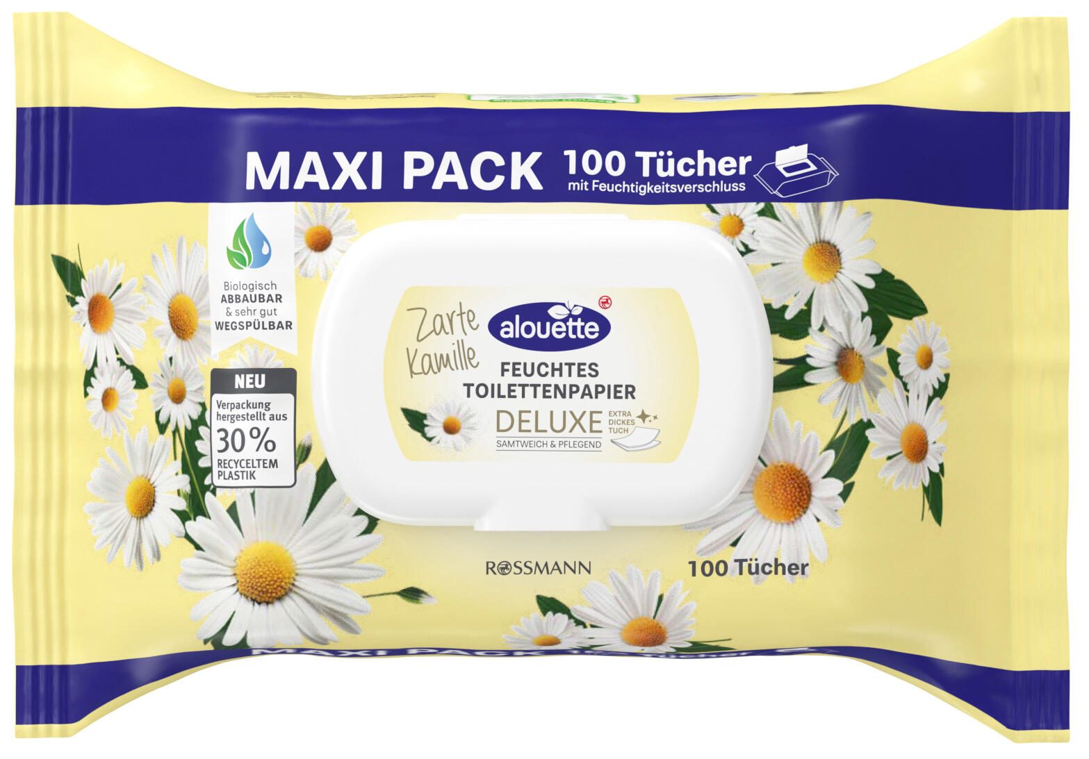 alouette Feuchtes Toilettenpapier Deluxe 1-lagig 4068134103451