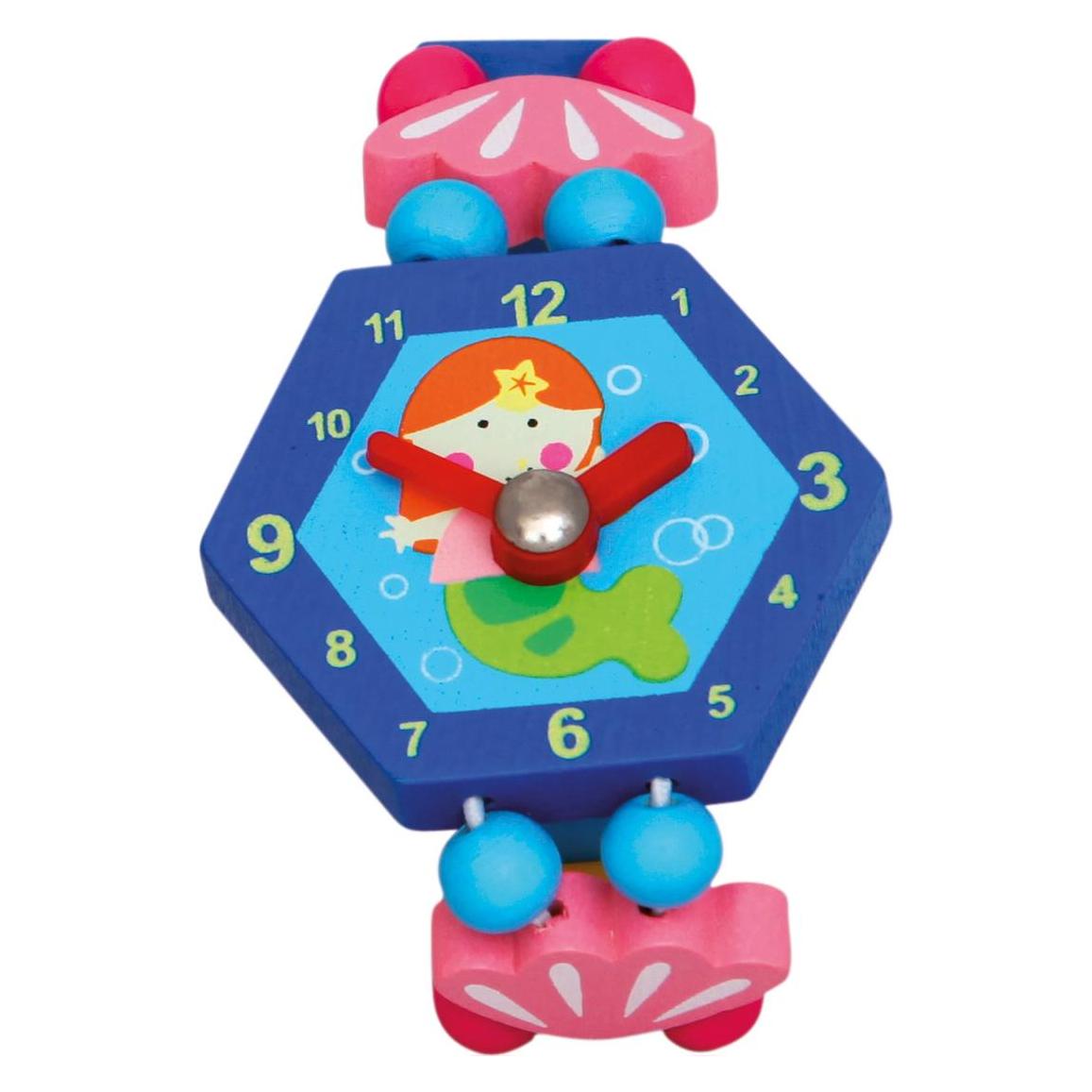 Bino Holzuhr Fee blau (16722035)