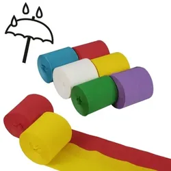 Papstar 60 Rollen Krepp-Bänder 10 m x 5 cm farbig sortiert wasserfest