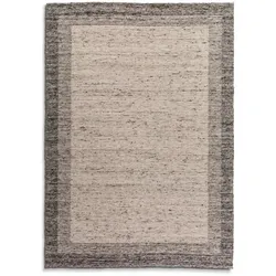 Paulig Teppiche Webteppich Double D 130 x 200 cm Schurwolle Grau