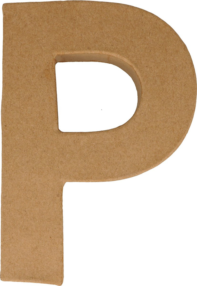 Artemio Letter P van papier-maché, 15 cm