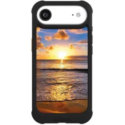 Nivocase Hülle für Apple iPhone Air Stossfeste Handyhülle NIVOmax Case Schwarz Meer Sonnenuntergang Strand (Apple iPhone Air), Smartphone Hülle, Schwarz