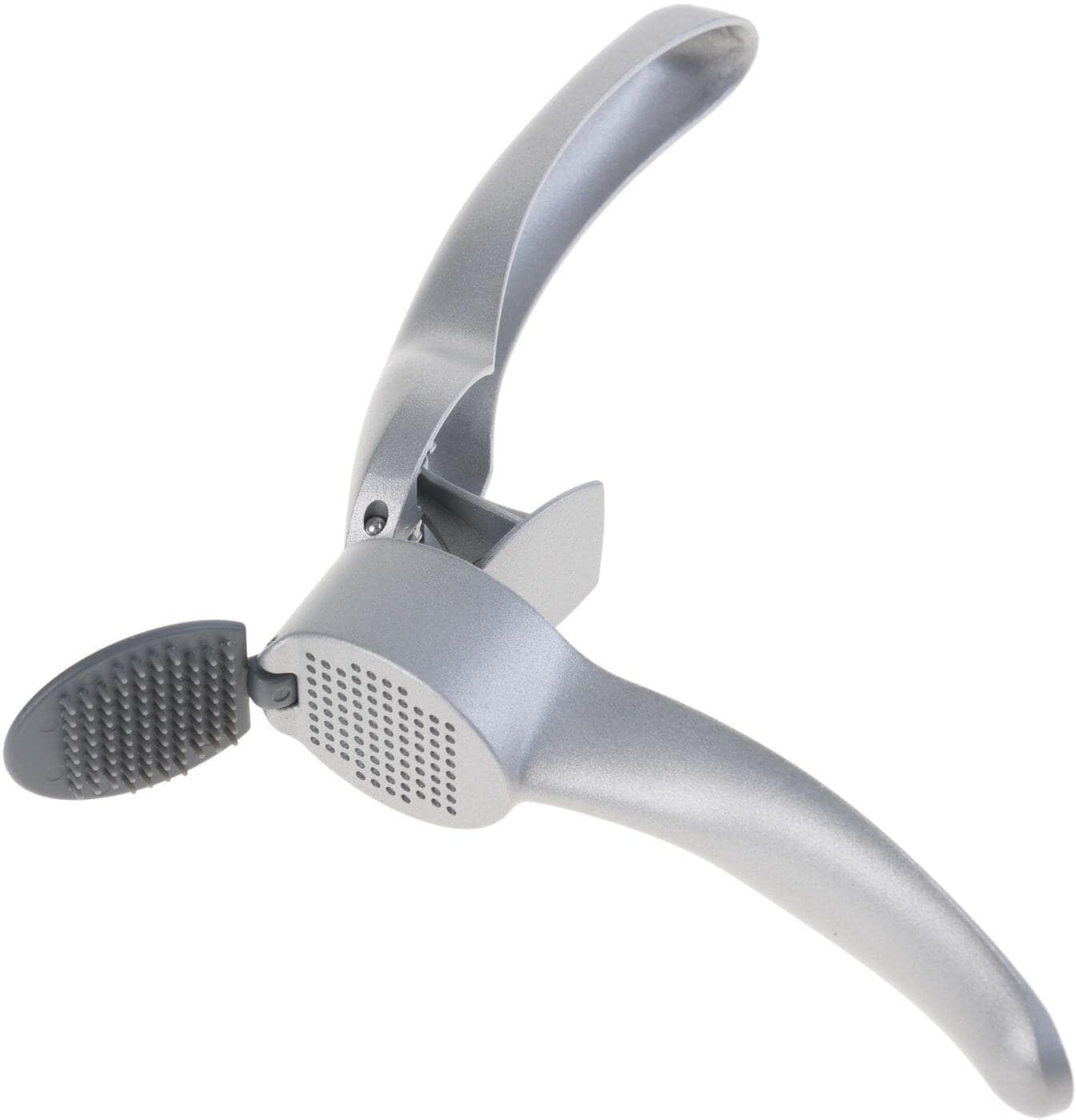 Knoblauchpresse "Moha Galien", silberfarben, Aluminium, Küchenpressen, Knoblauchpresse silberfarben Einheitsgröße