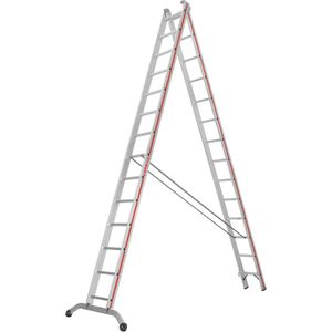 Hymer Mehrzweckleiter 604528, 2-teilig, mit 2 x 14 Sprossen