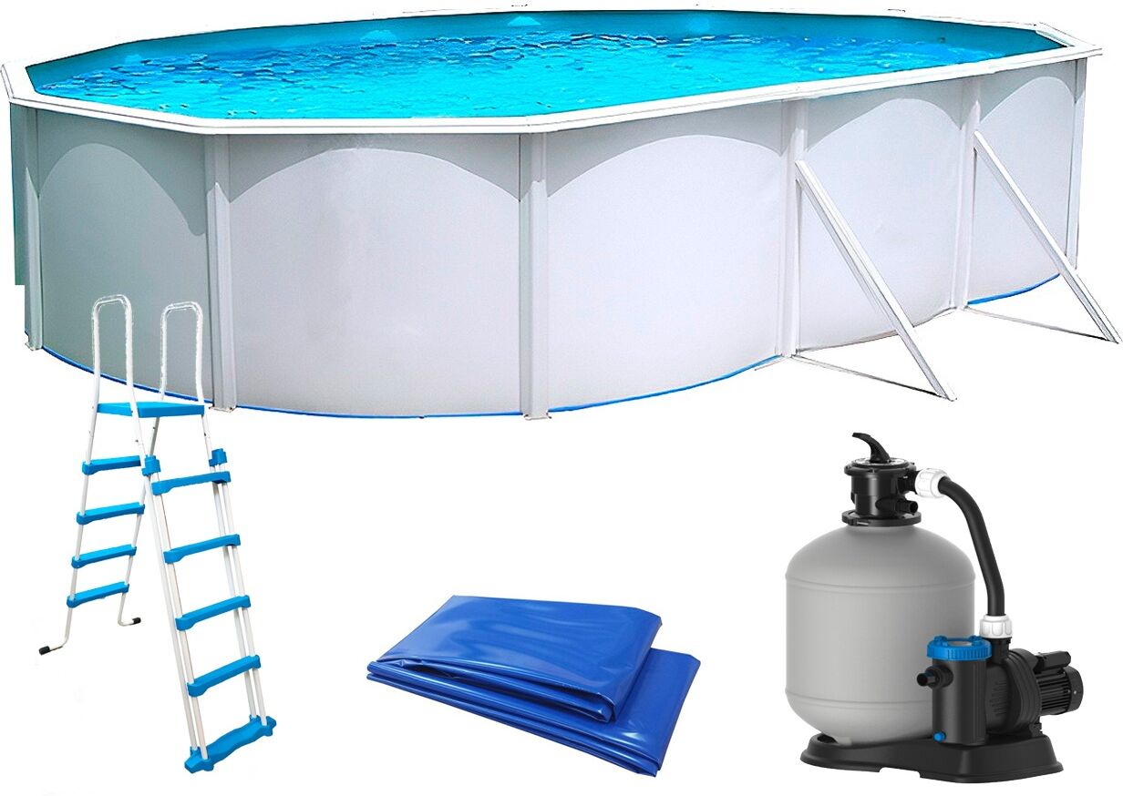 Piscine hors-sol acier Toi MAGNUM ovale 640x366x132cm filtre à sable 6m3/h
