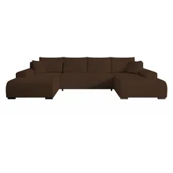 WOHNLANDSCHAFT Nelly U mit Bettkasten und Schlaffunktion, Cordstoff in U-Form