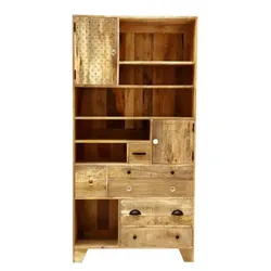 Bücherregal Manu 90x180x35 aus Mangoholz