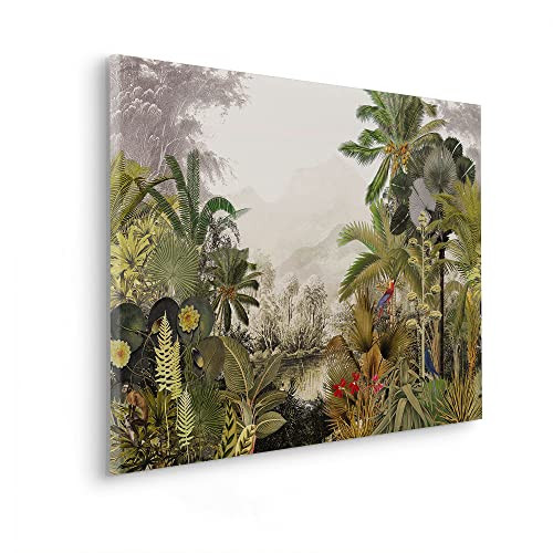 Komar Keilrahmenbild Hiding Parrot - Multicolour - B: 60 cm, H: 90 cm