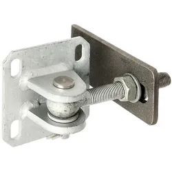 Alberts® Torband m.Platte,z.Aufschrauben,in drei Ebenen verstellb.,z.Anschweißen,Gew.M16