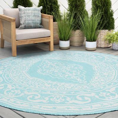 Alise Rugs Exo Coastal Oriental Indoor/Outdoor Area Rug